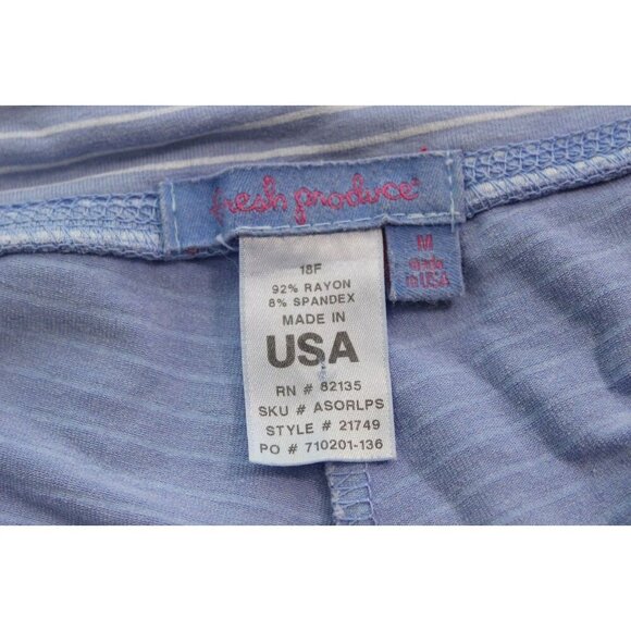 Fresh Produce Skirt Medium Periwinkle Striped Beach Coastal Resortwear Preppy - Picture 9 of 9